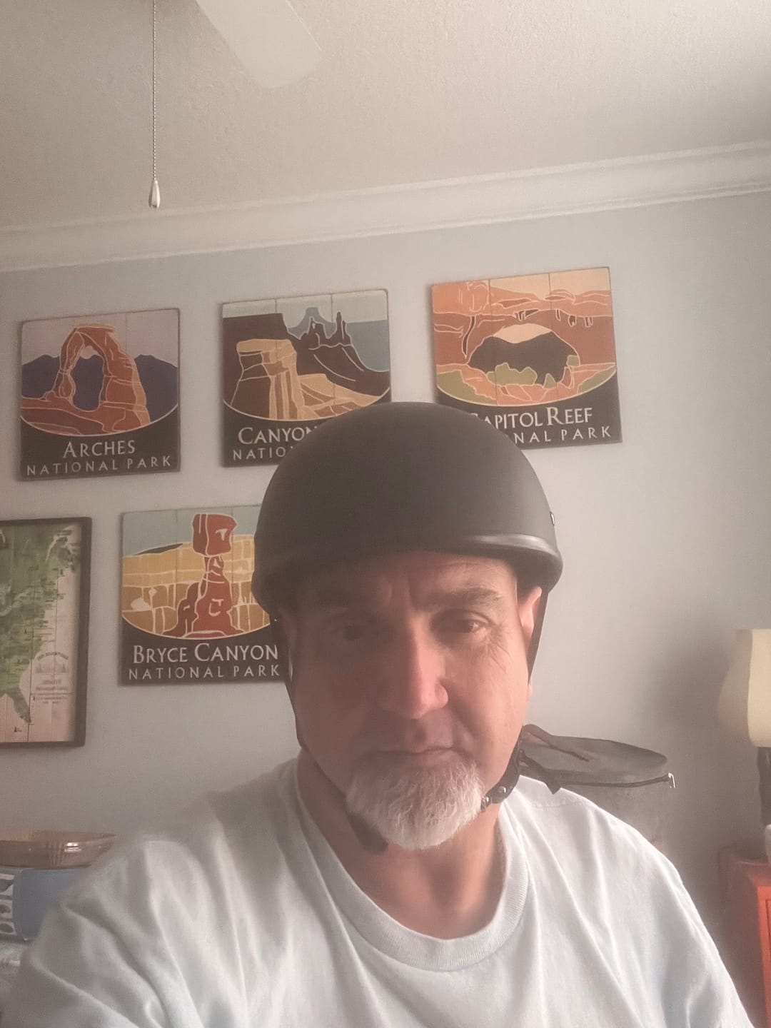 Customer photo review of Smallest lightest DOT Beanie Helmet Flat Black No Peak