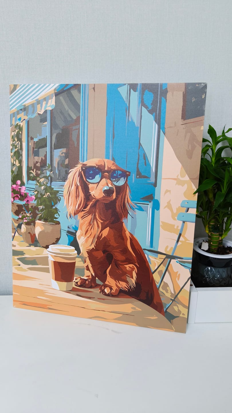 Customer photo review of Cool Dog | Paint by Number