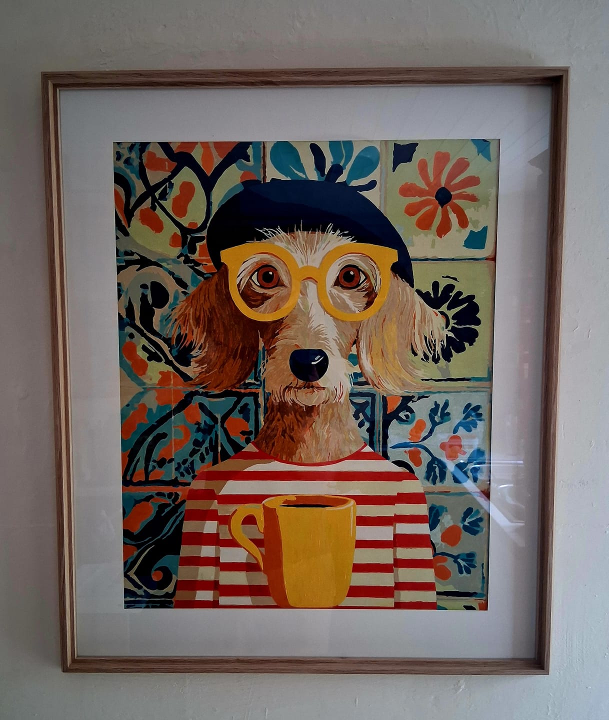 Customer photo review of French style dog | Paint by Number
