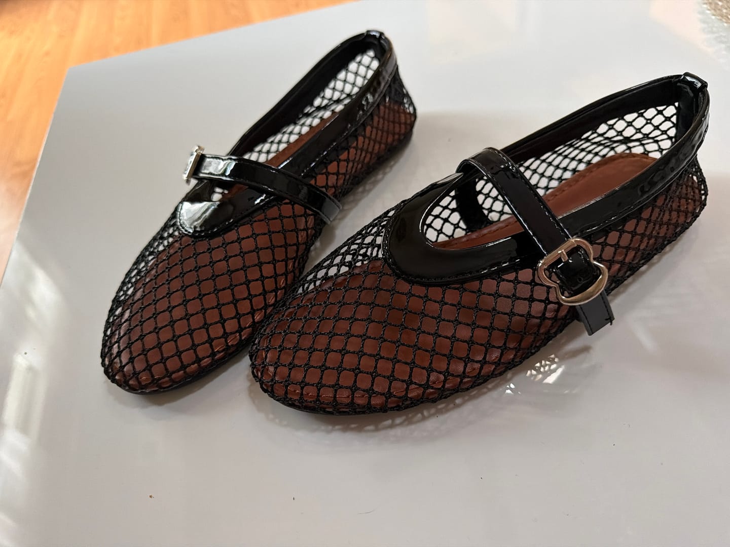 Customer photo review of Rebecca Mesh Ballet Flats