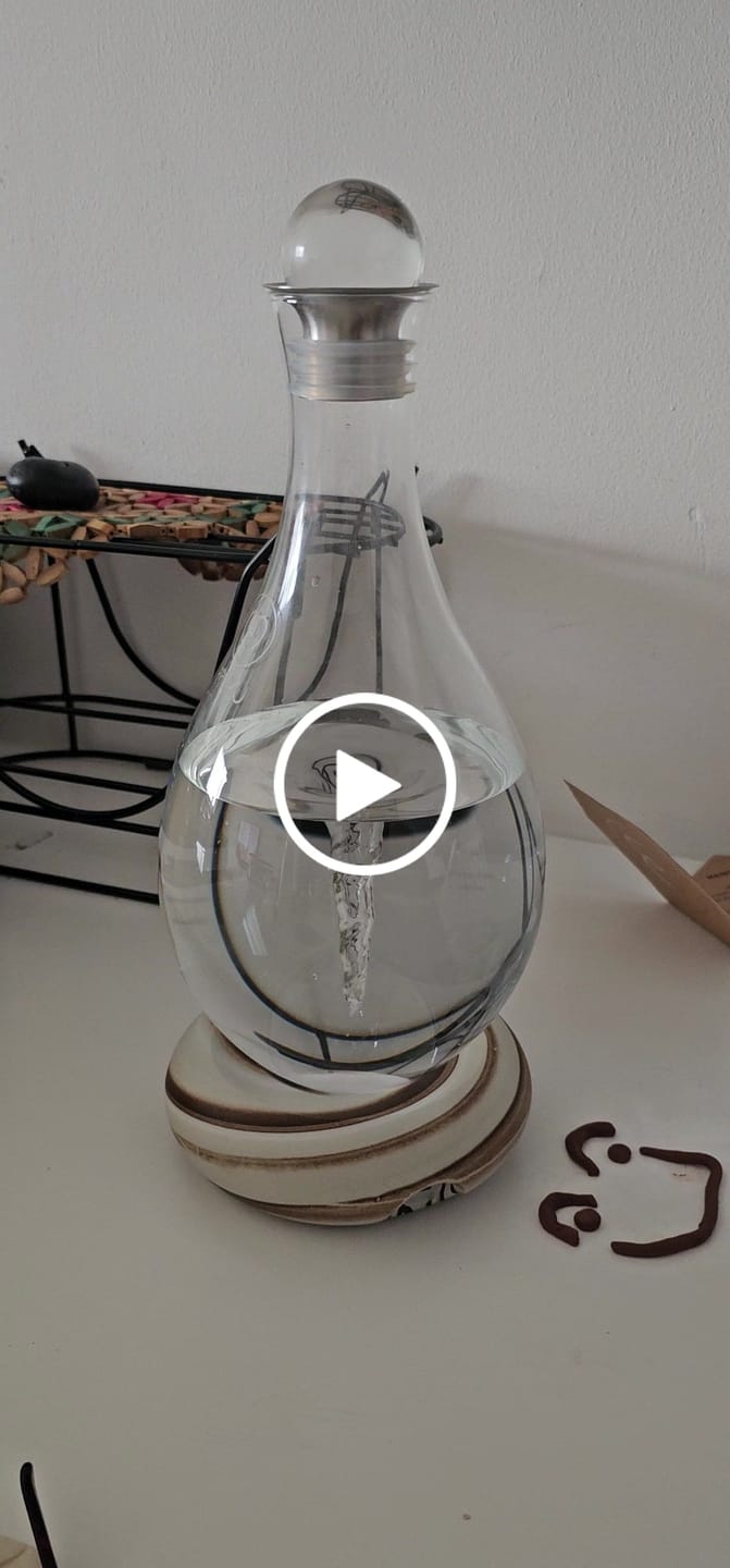 Customer video review of Swirl Structured Water Carafe