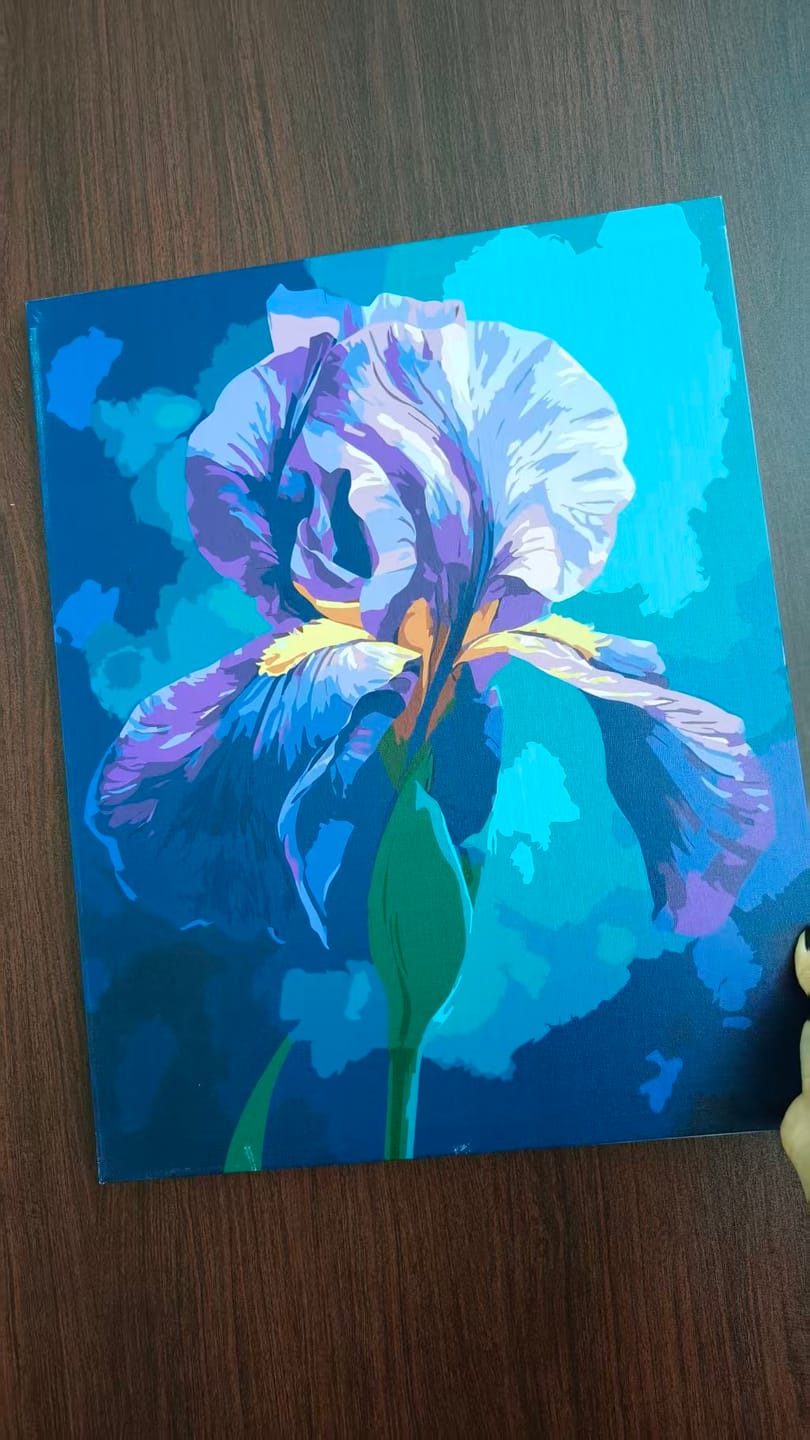 Customer photo review of Purple Bloom | Paint by Number