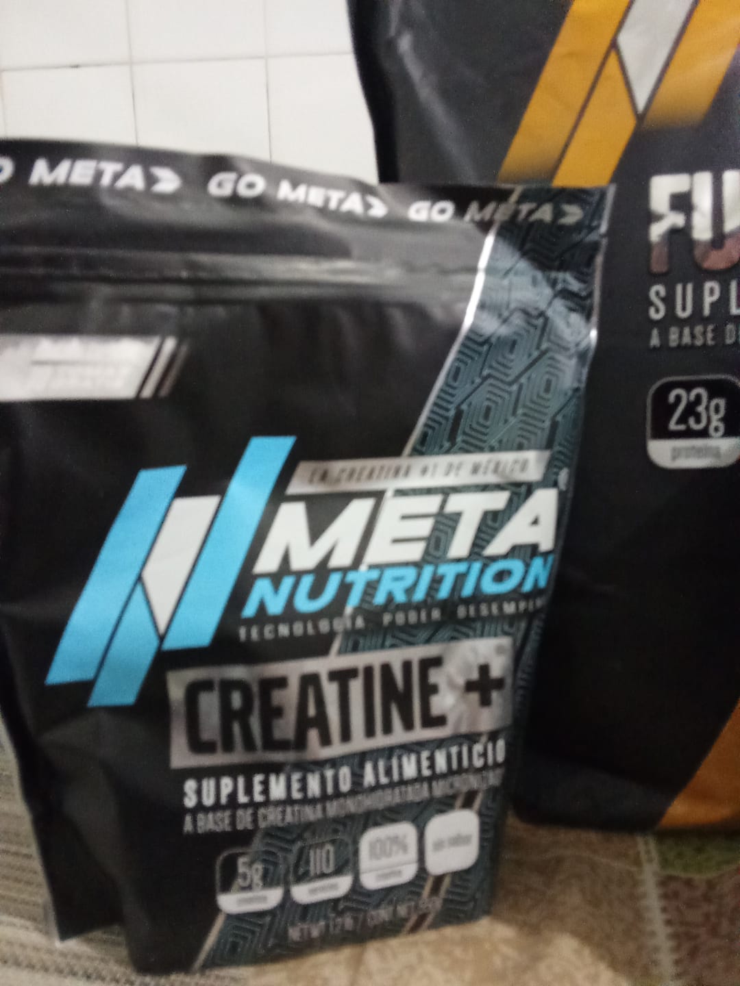 Customer photo review of 100% German Creatine Creapure® | Meta Nutrition | Pureza Certificada | 300g | 60 Servicios