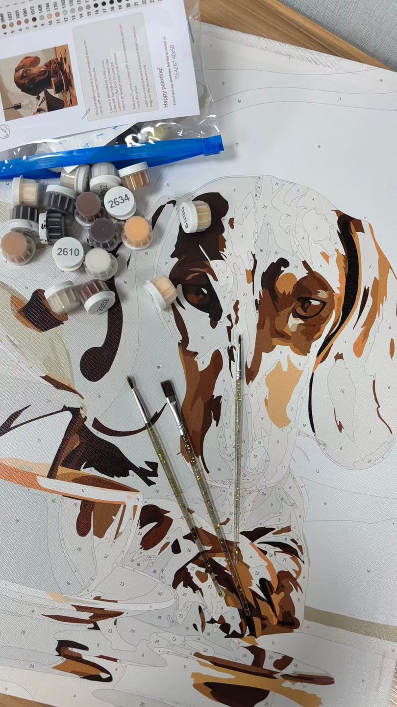 Customer photo review of Dachshund Brew | Paint by Number