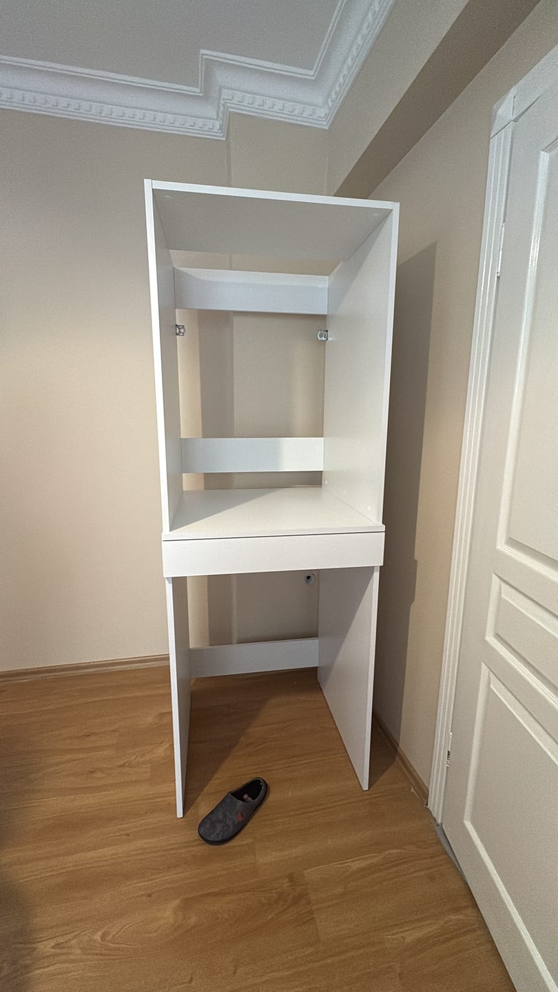 Customer photo review of Rani KD123 Çamaşır Ve Kurutma Makinesi Dolabı Çekmeceli Banyo Dolabı Beyaz