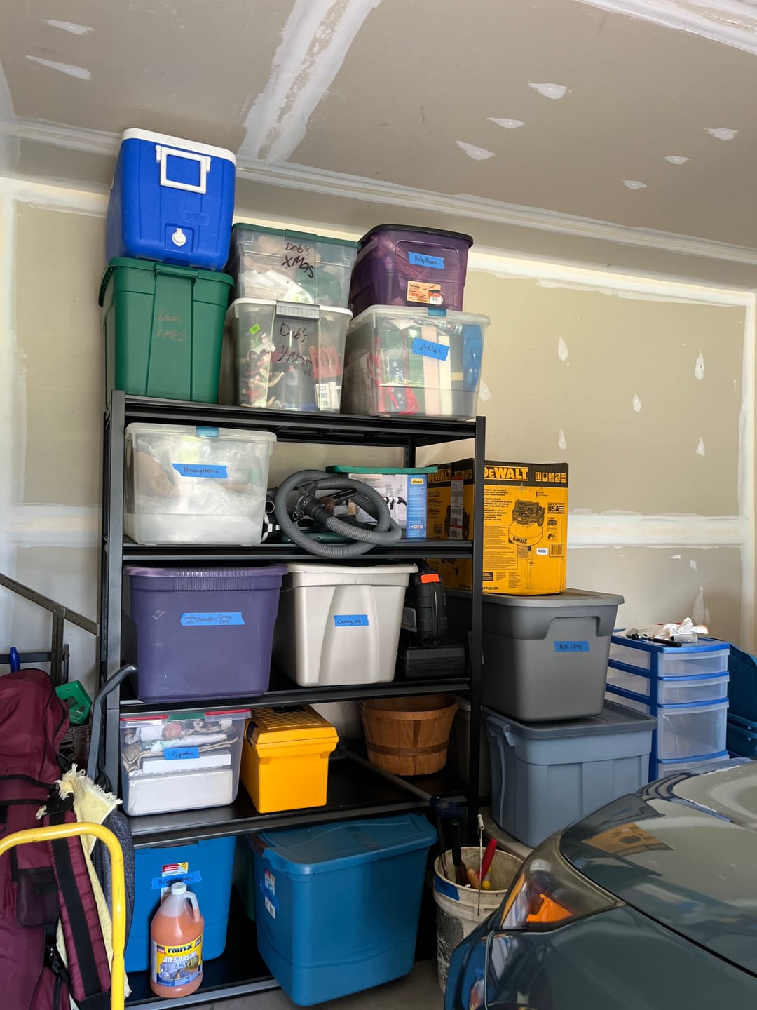 Customer photo review of REIBII 5-Tier 72" H Garage Shelving, 3000LBS Adjustable Metal Shelving Unit, Storage Shelves For Warehouse, Basement & Industrial