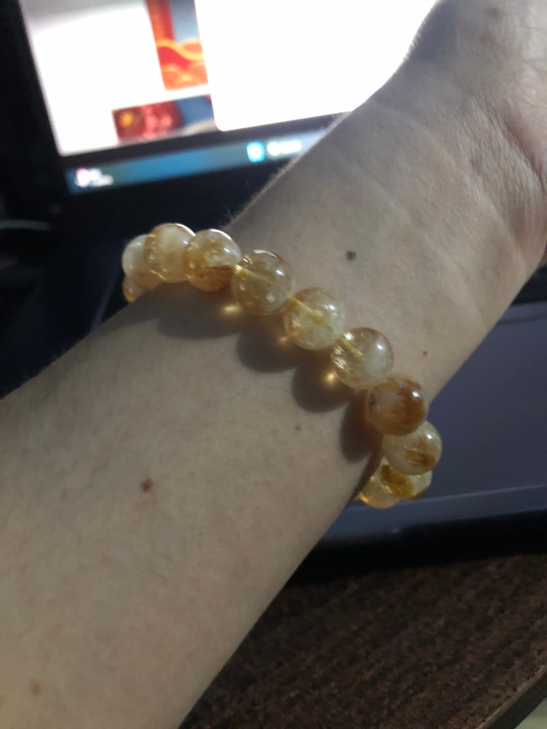 Customer photo review of 2026 Color of the Year Gold-Citrine Feng Shui Charm for Abundance & Success