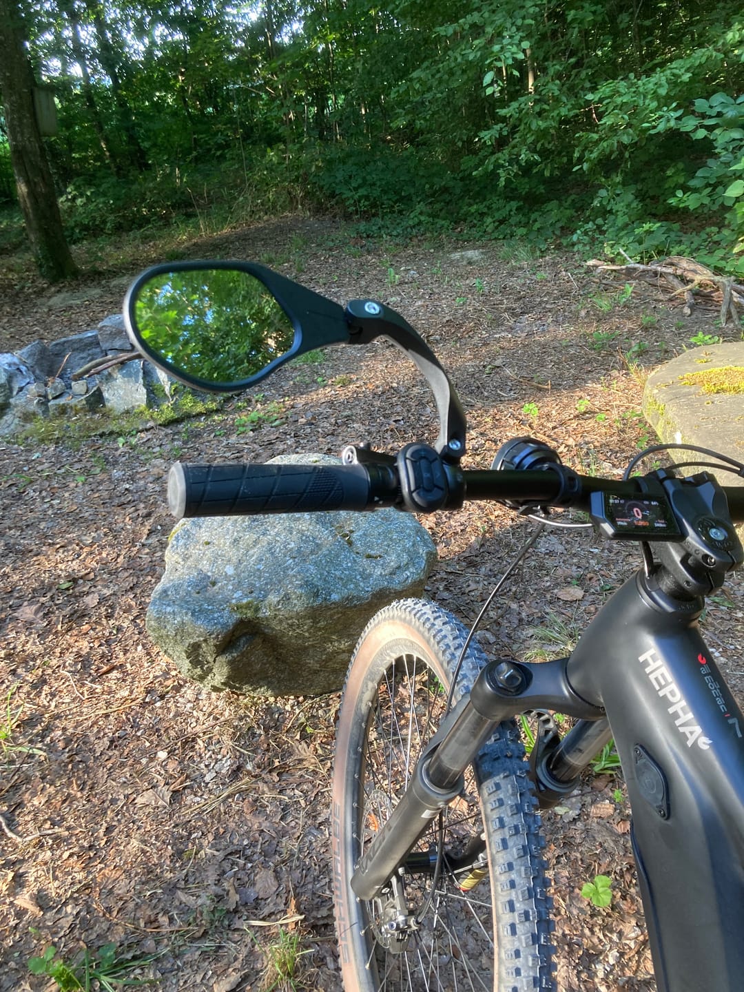 Customer photo review of XLC Bicycle mirror MR-K11 - outer clamping, left