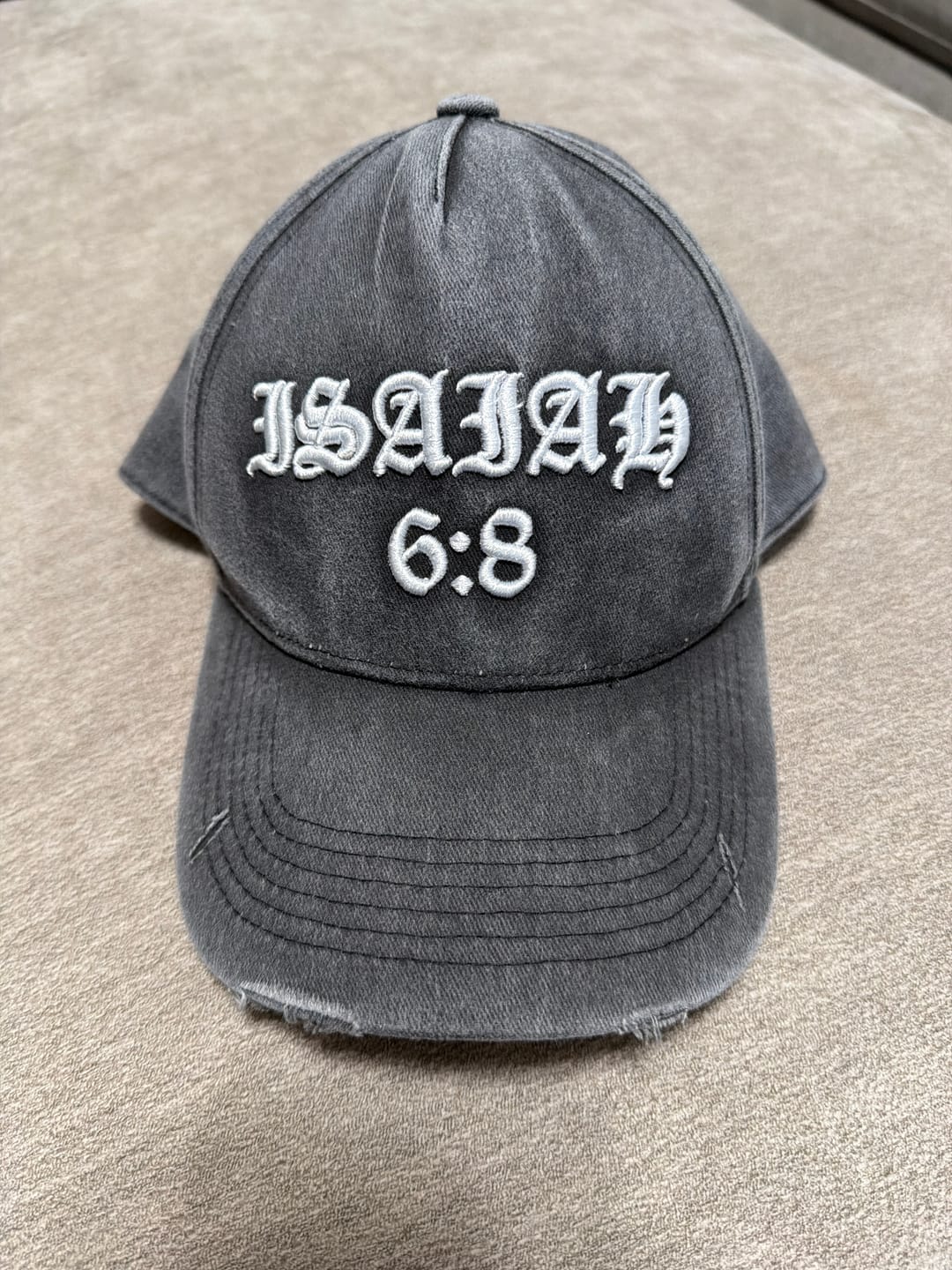 Customer photo review of Isaiah 6:8 Embroiderey Cap