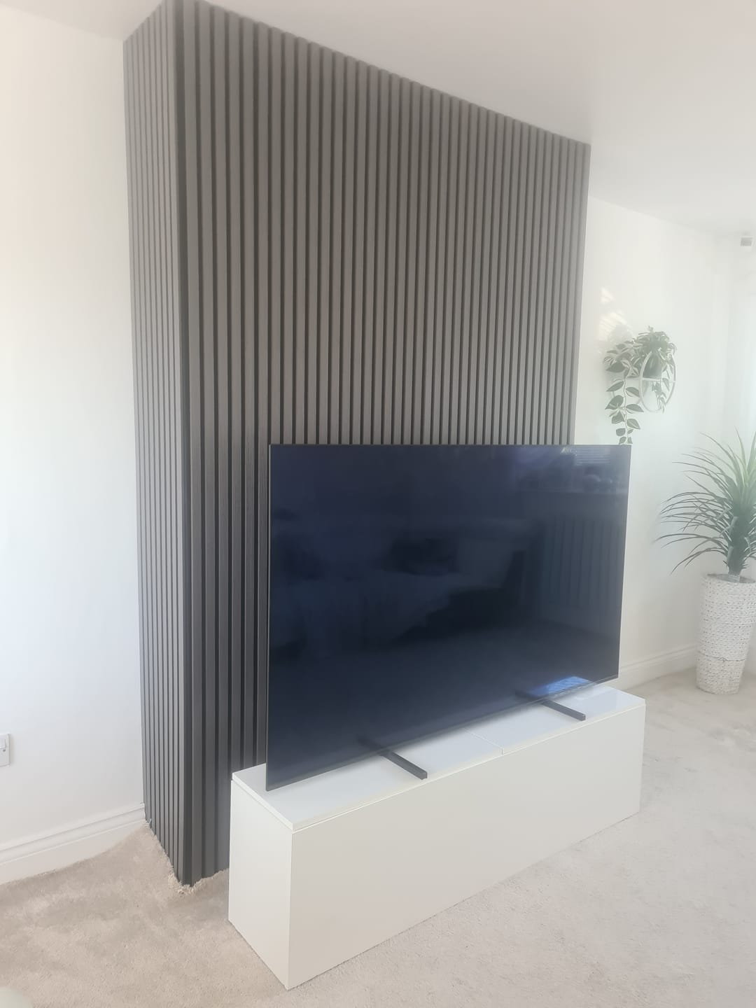 Customer photo review of Premium Acoustic Slatted Wall Panel (Multiple Colours)