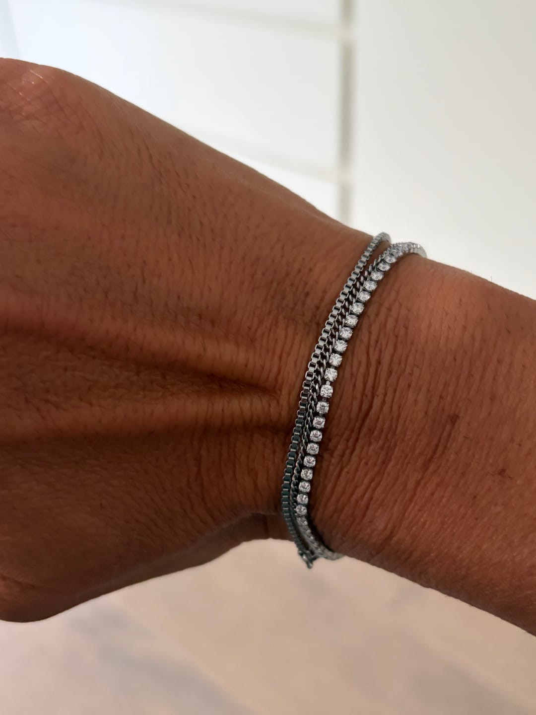 Customer photo review of Minimal Tennis Bracelet