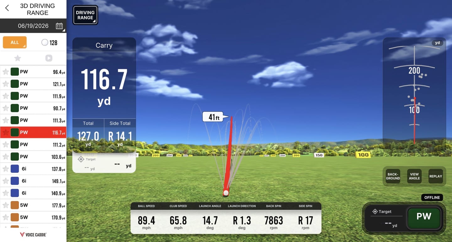 Customer photo review of SC4 PRO Launch Monitor + 3D Driving Range Simulator w/ Stand Breaking Eighty Special