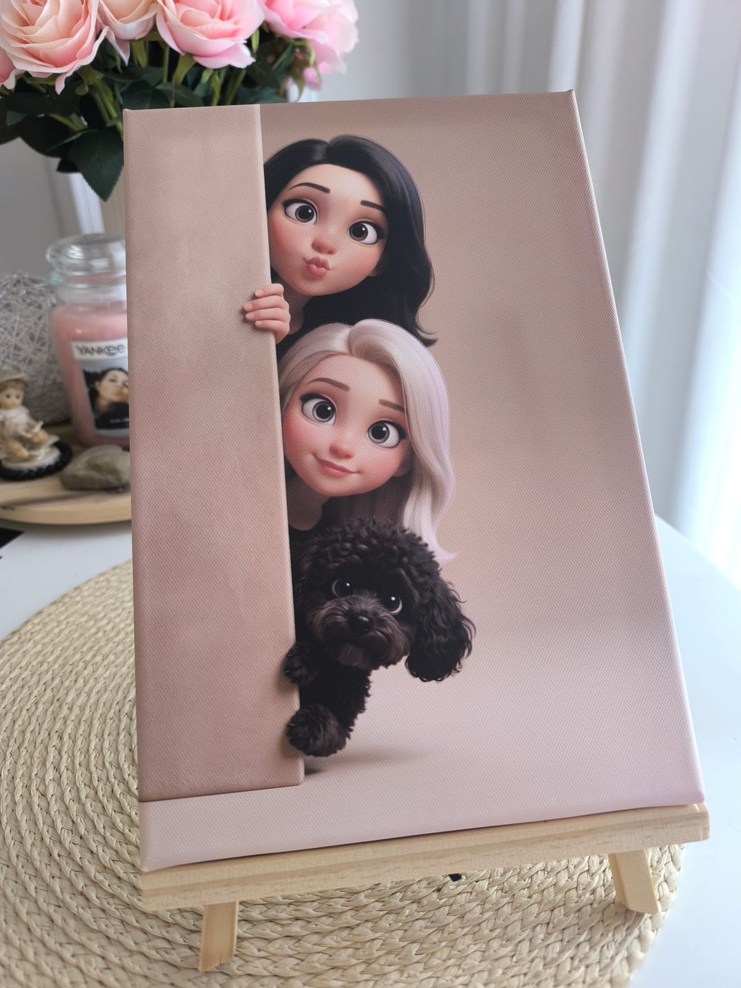 Customer photo review of Personalisierte Leinwand - Animiert hinter der Wand