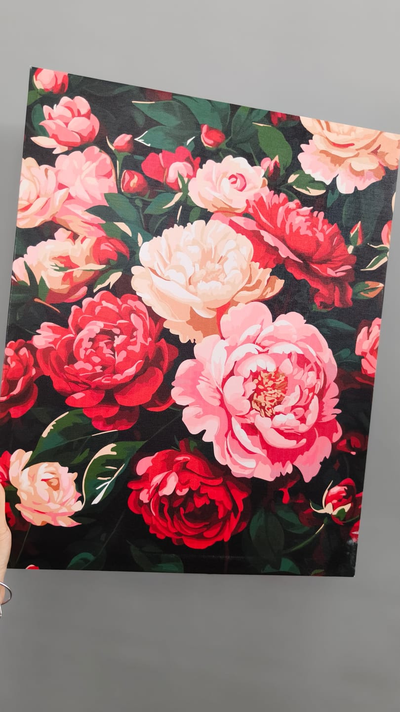 Customer photo review of Peonies | Paint by Number