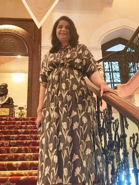 Customer photo review of Elara Maxi Dress