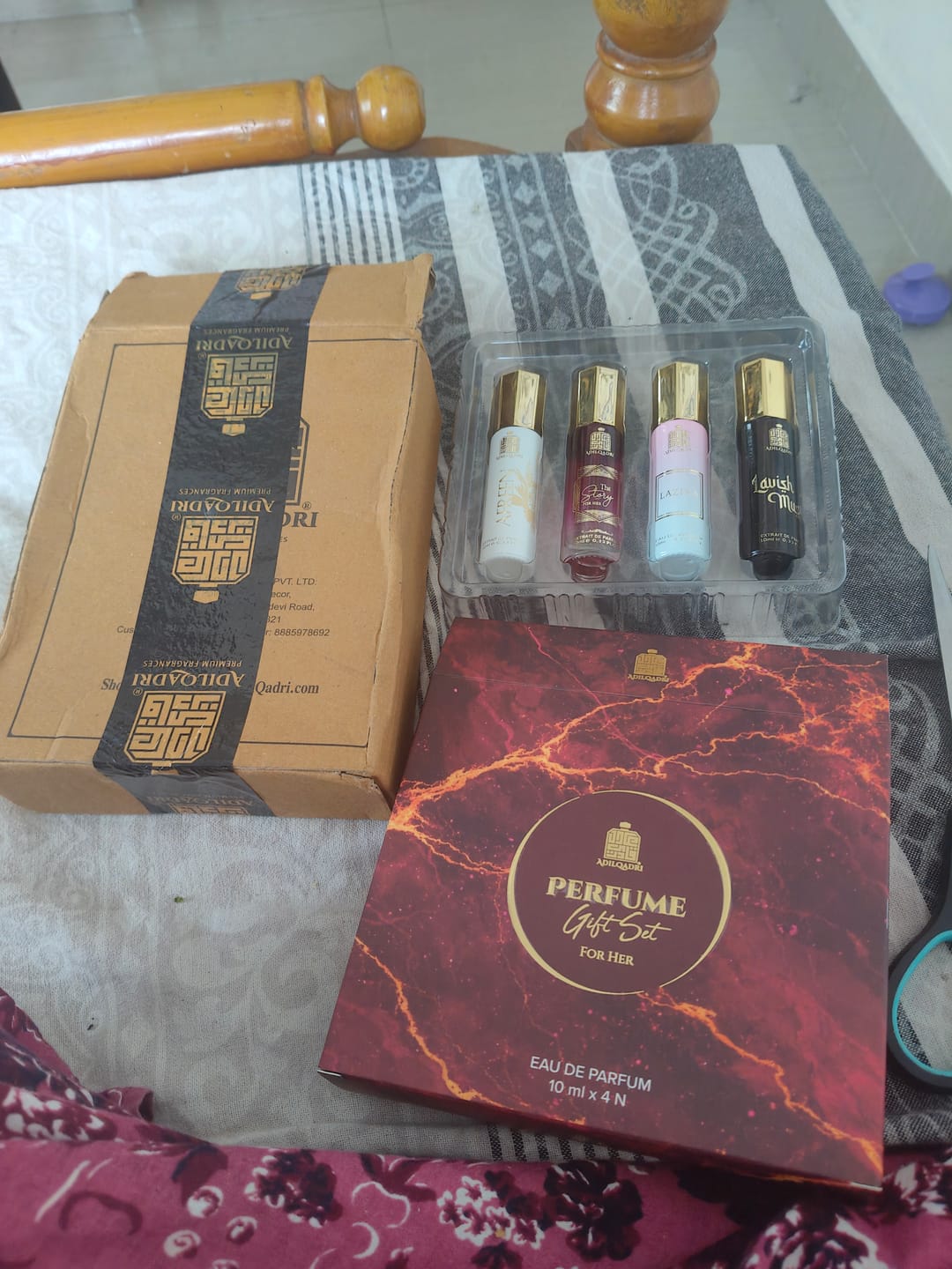 Customer photo review of Perfume Gift Set For Women 4 Pcs Set of Premium Perfume Spray
