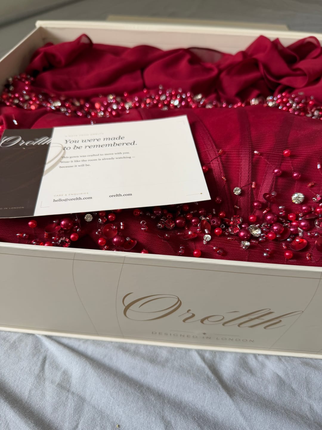 Customer photo review of The Azura Gown Red