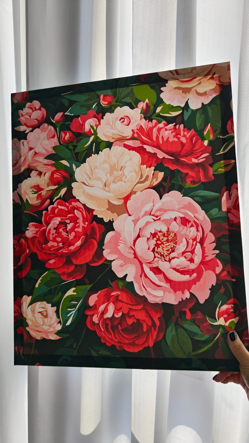 Customer photo review of Peonies | Paint by Number