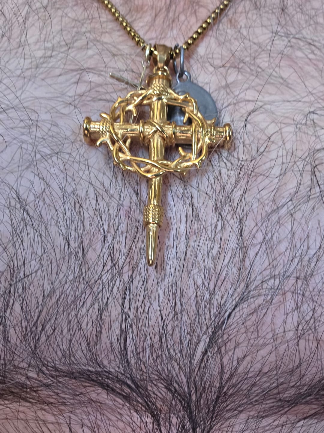 Customer photo review of Christianartworkshop Three-Style Cross with Thron Necklace: Quiet Reminder of His Redemption