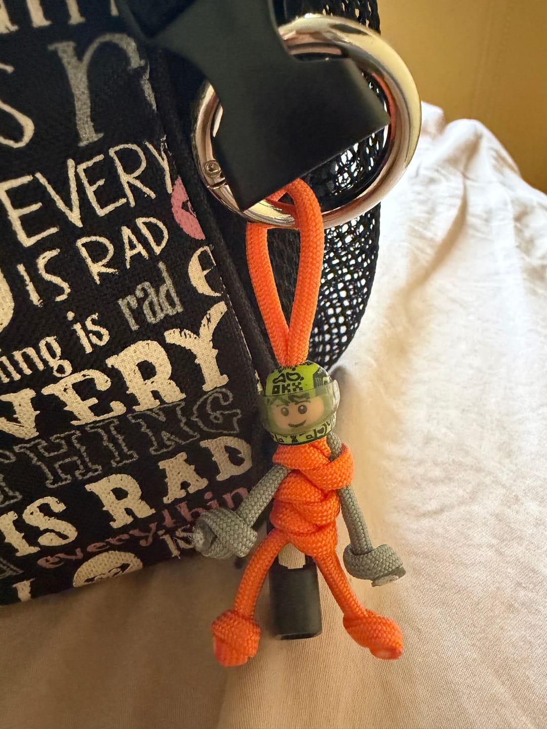 Customer photo review of Limited Edition Lando Norris Racing Paracord Buddy Keychain