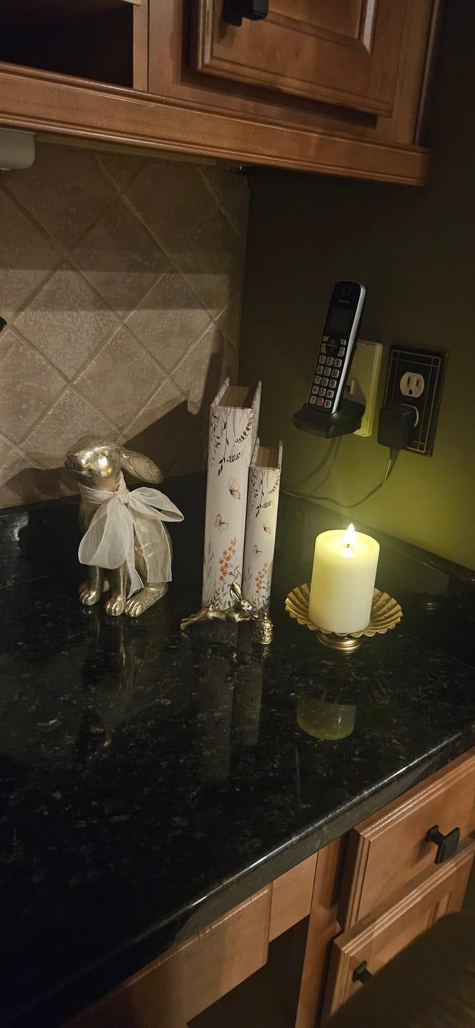 Customer photo review of Pewter Rabbit Candle Snuffer