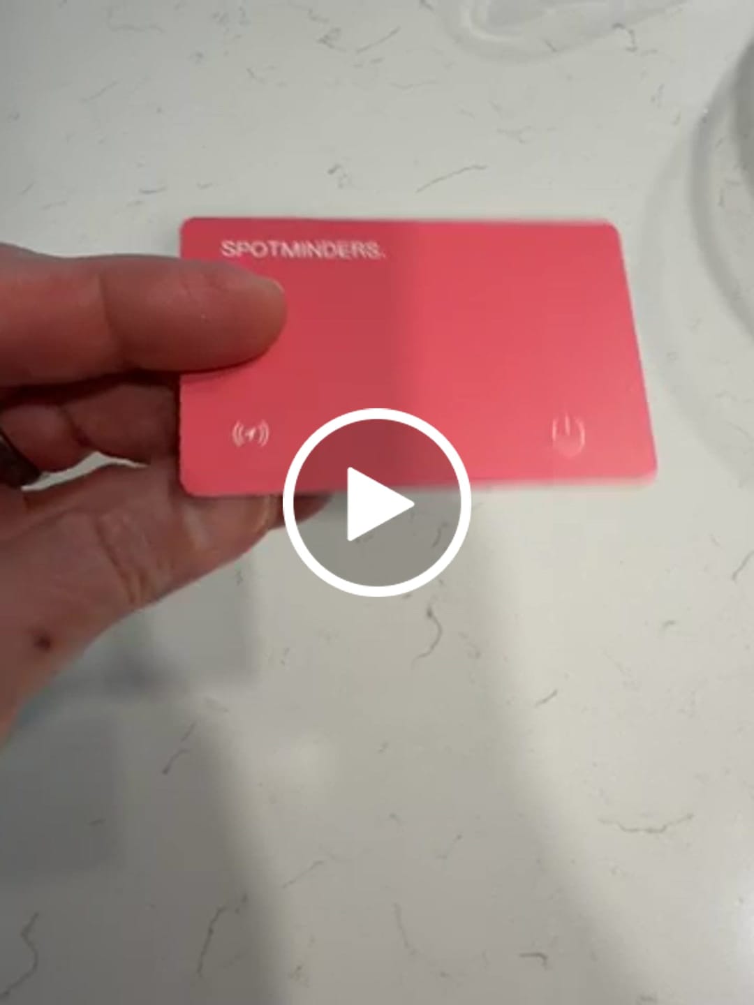 Customer video review of SPOTMINDERS. Tracking Card