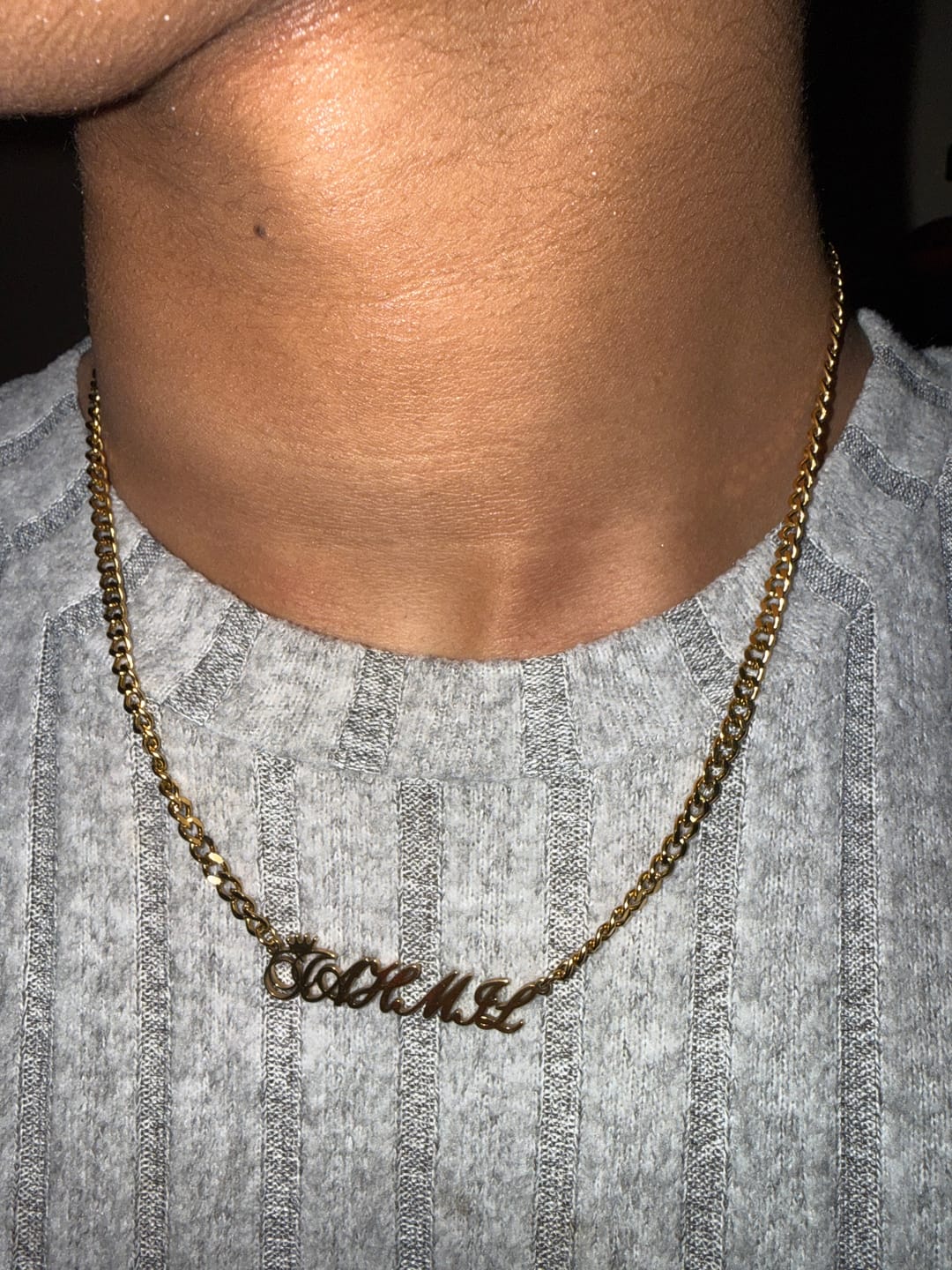 Customer photo review of Crown Name Necklace