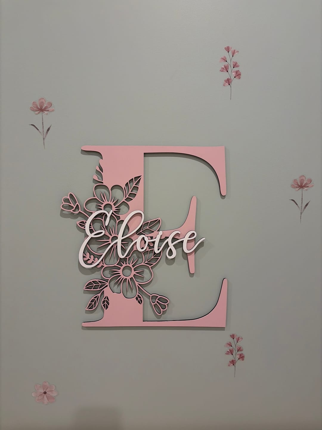 Customer photo review of Floral Monogram Two Layer