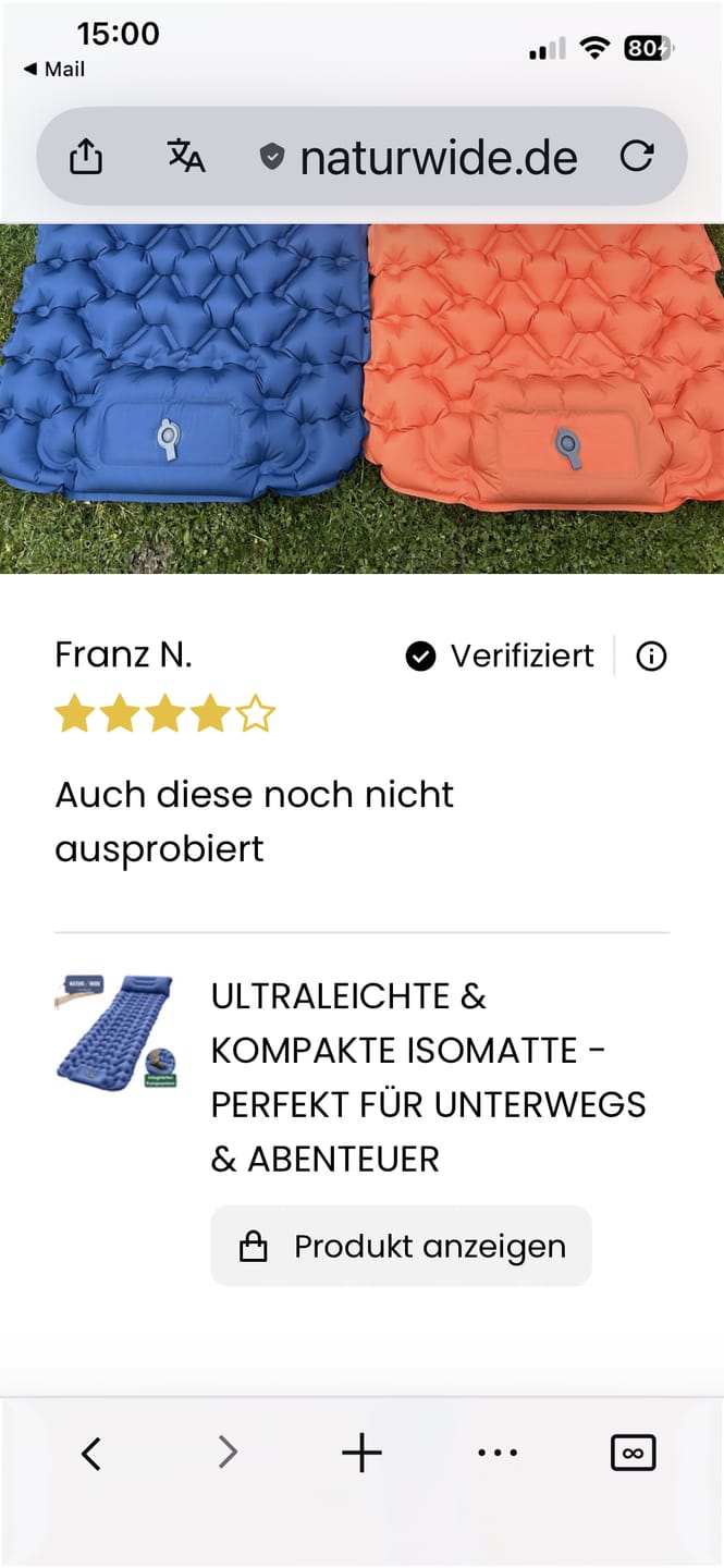 Customer photo review of Loox Bewertung