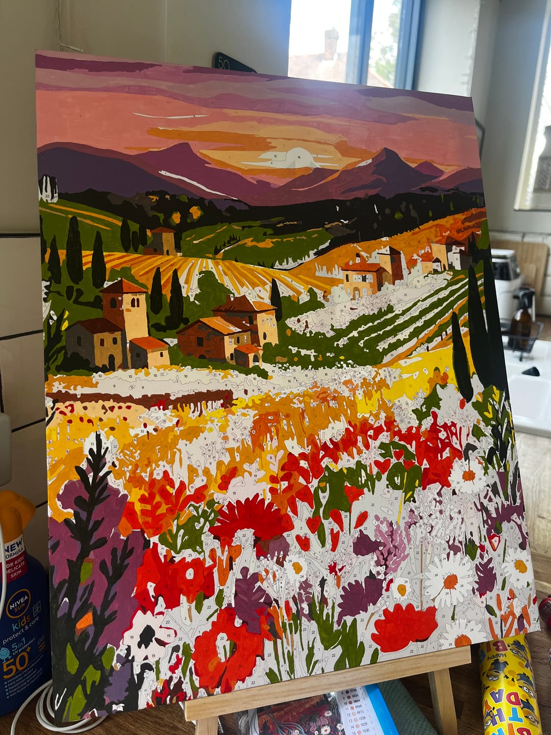 Customer photo review of Wildflower landscape | Paint by Number