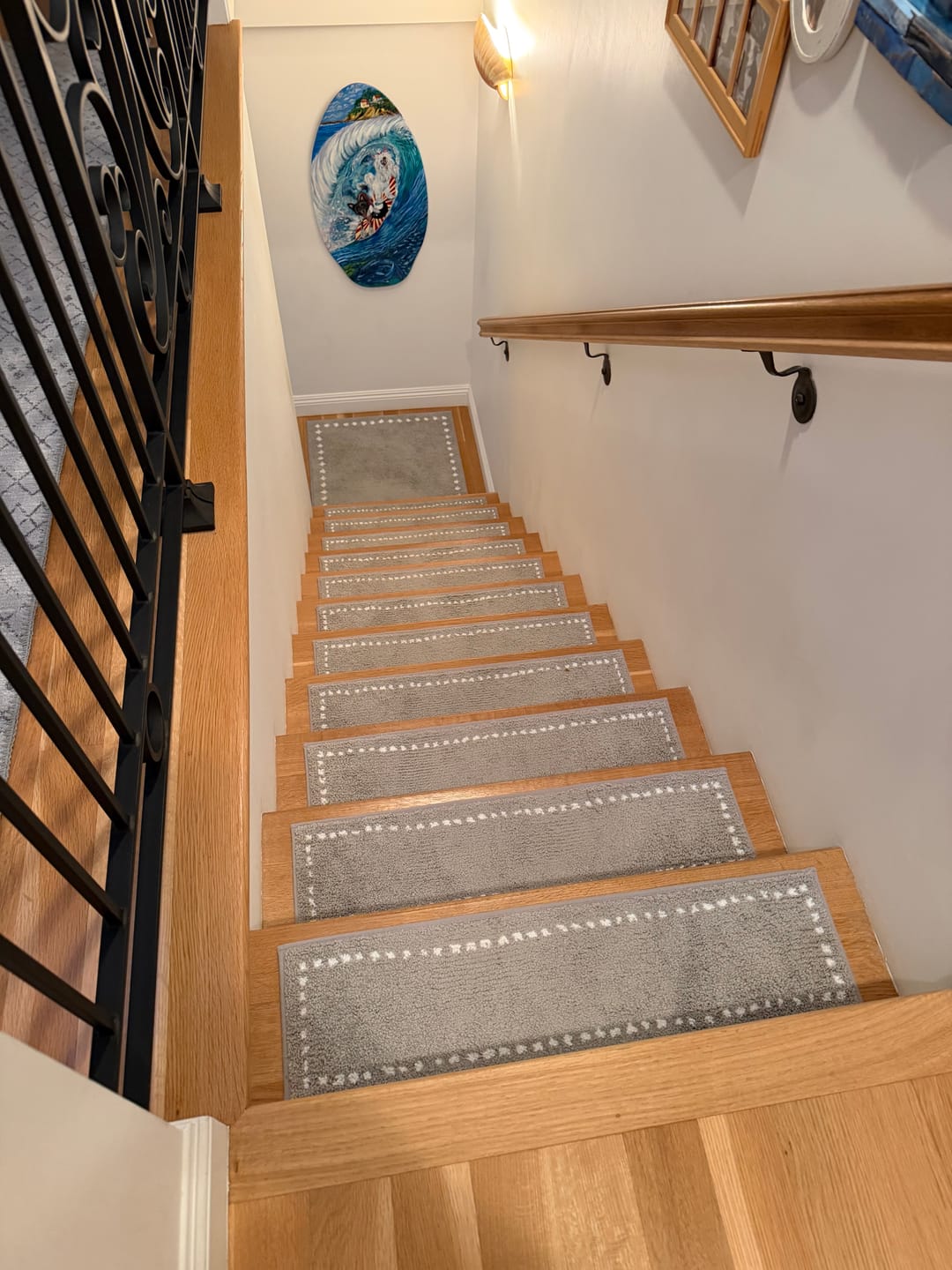 Customer photo review of CloudSoft Non-Slip Stair Treads - Gray