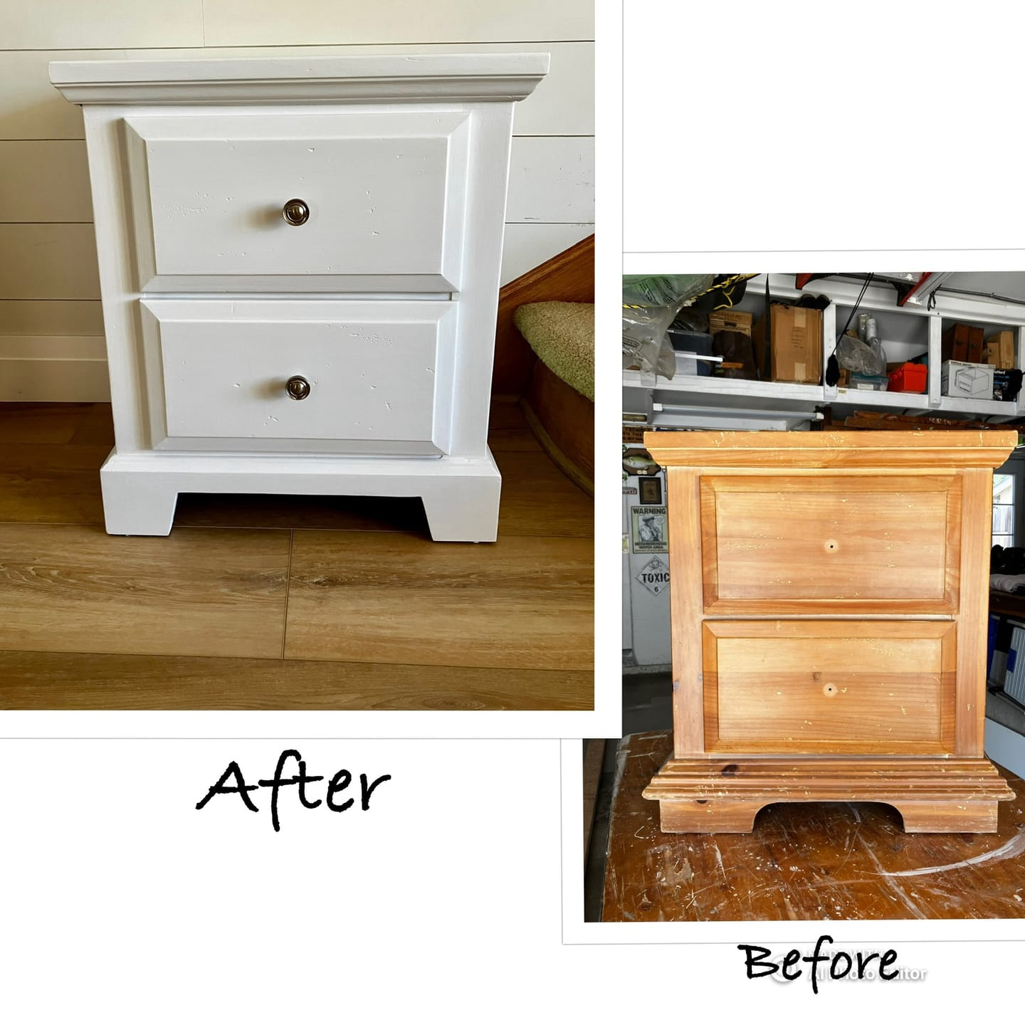 A piece of furniture freshly painted with Satin Dreams