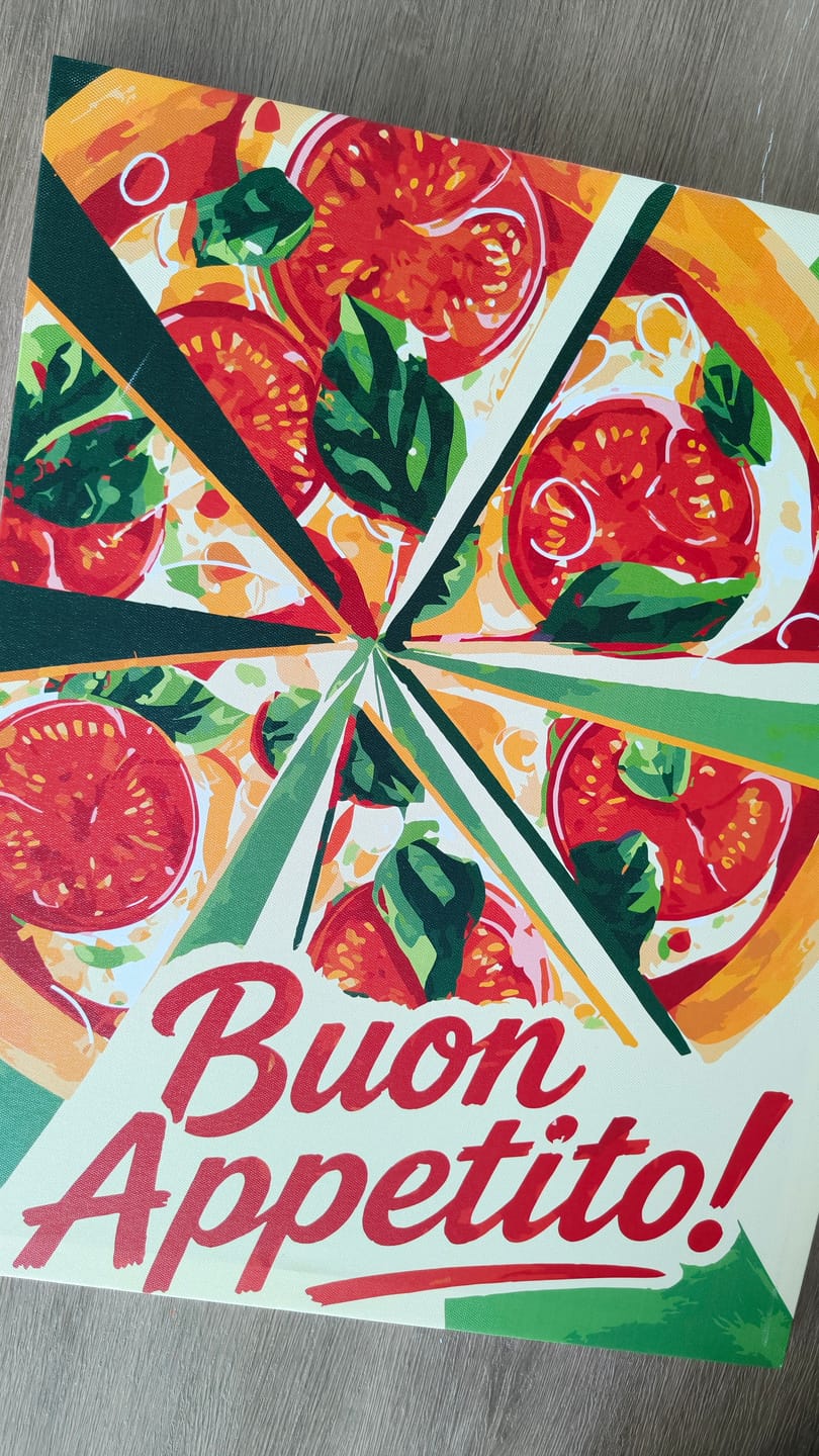 Customer photo review of Buon Appetito | Paint by Number