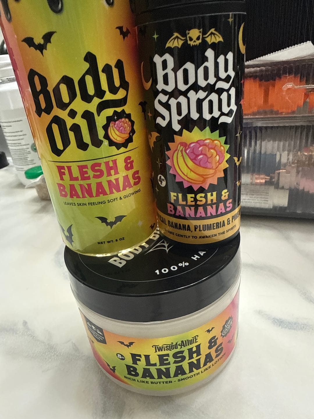 Customer photo review of Flesh & Bananas Body Spray