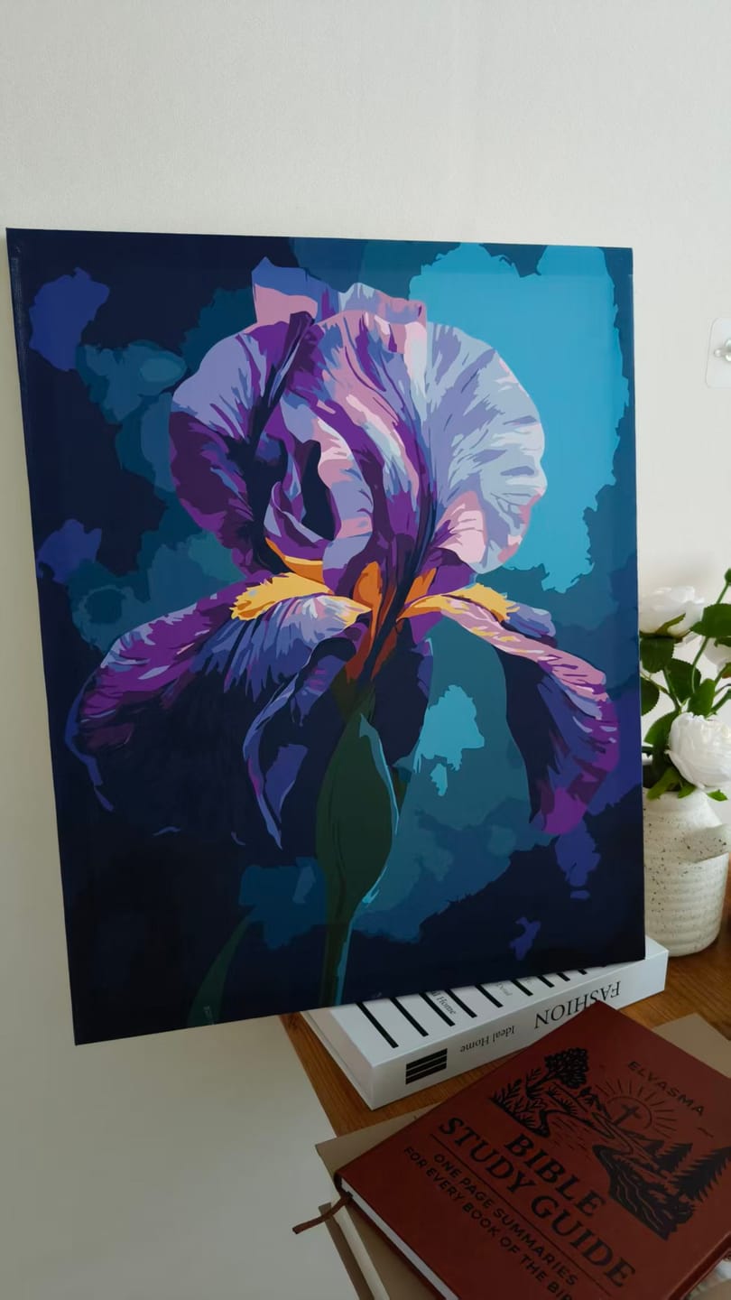 Customer photo review of Purple Bloom | Paint by Number