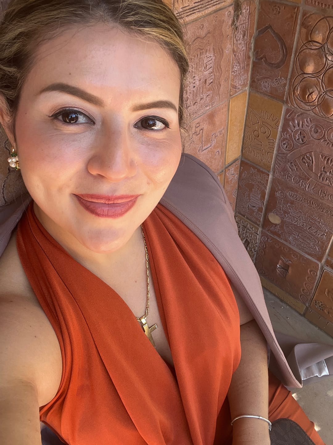 Customer photo review of Vestido Eris Marfil