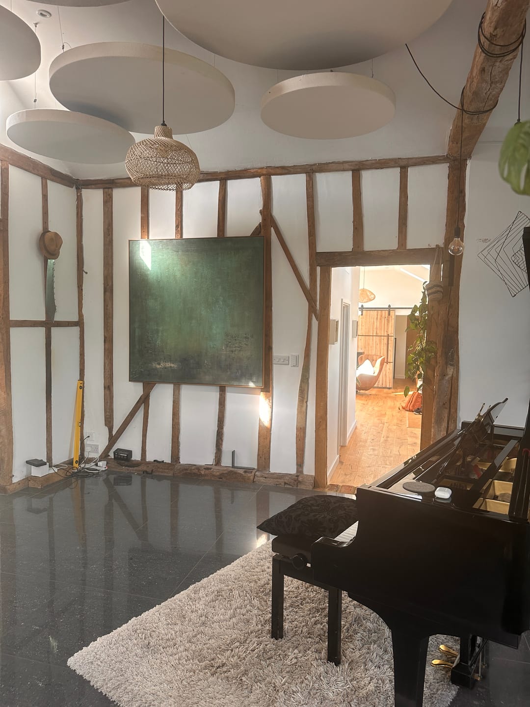 Customer photo review of Mid-century Modern Green Canvas Art #MCM003