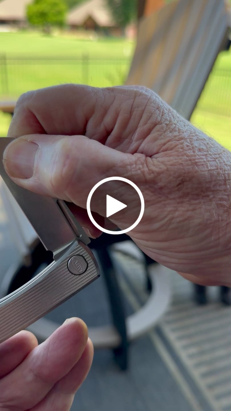 Customer video review of ABW Slip Joint 2.25" – Straight Milled Titanium, MagnaCut Stonewash Wharncliffe – Made in USA