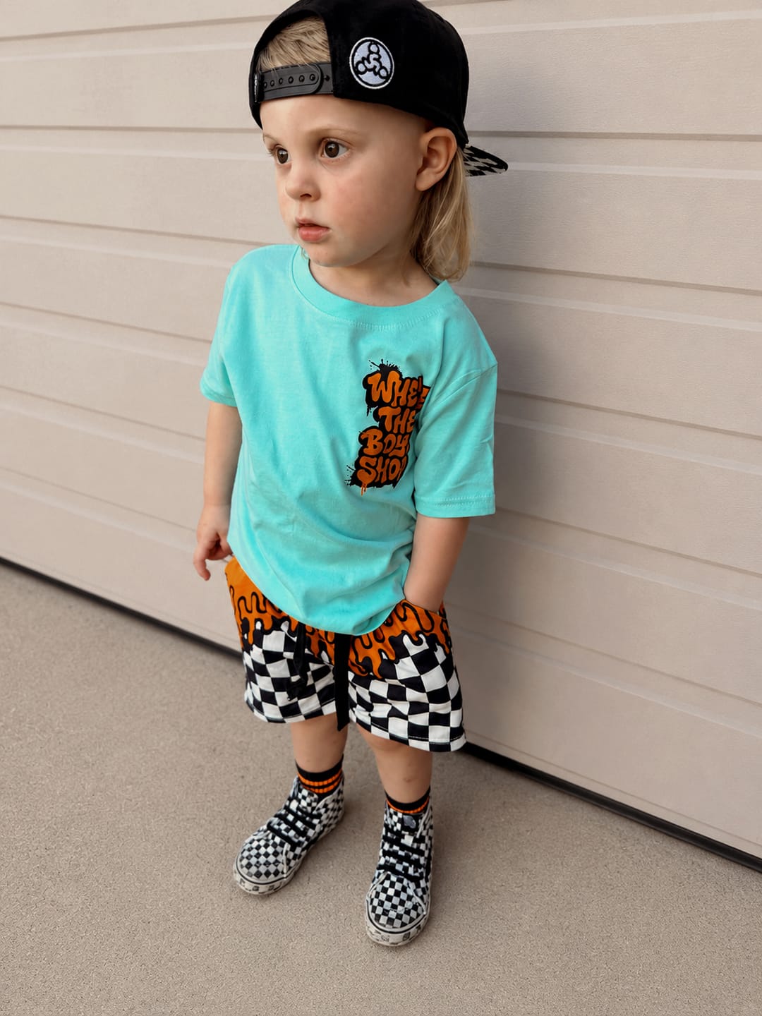 Customer photo review of Summer Drip | Orange Tie Shorts