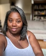 Customer photo review of Luvwin 5x5 Salt And Pepper Glueless Gray Color Pre-Cut Lace Straight Bob Wig For Black Women