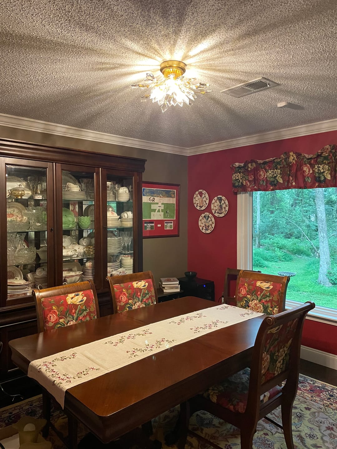Customer photo review of 4-Light Bloom Crystal Leaf Semi Flush Mount Light