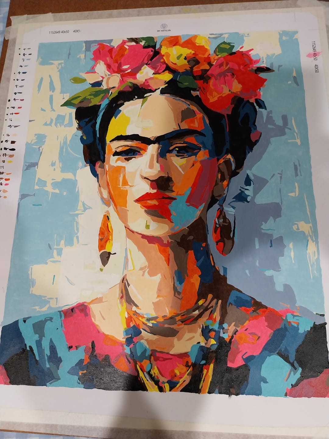 Customer photo review of Expressive Frida | Paint by Number
