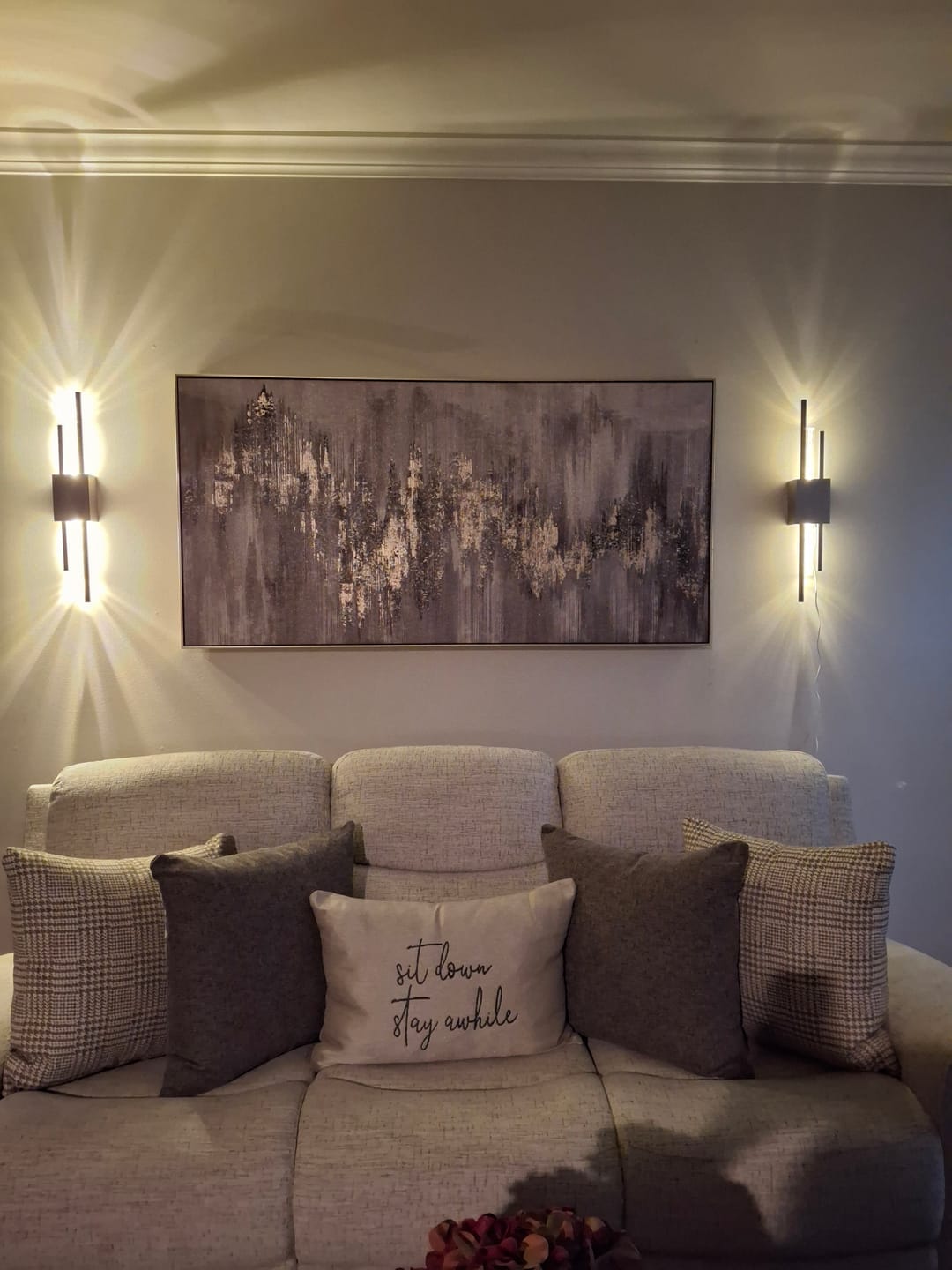 Customer photo review of Ambio Wireless Sconce  •  Silver