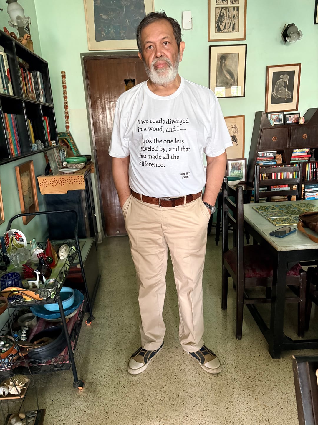 Customer photo review of Two Roads Diverged: Poetic Tee