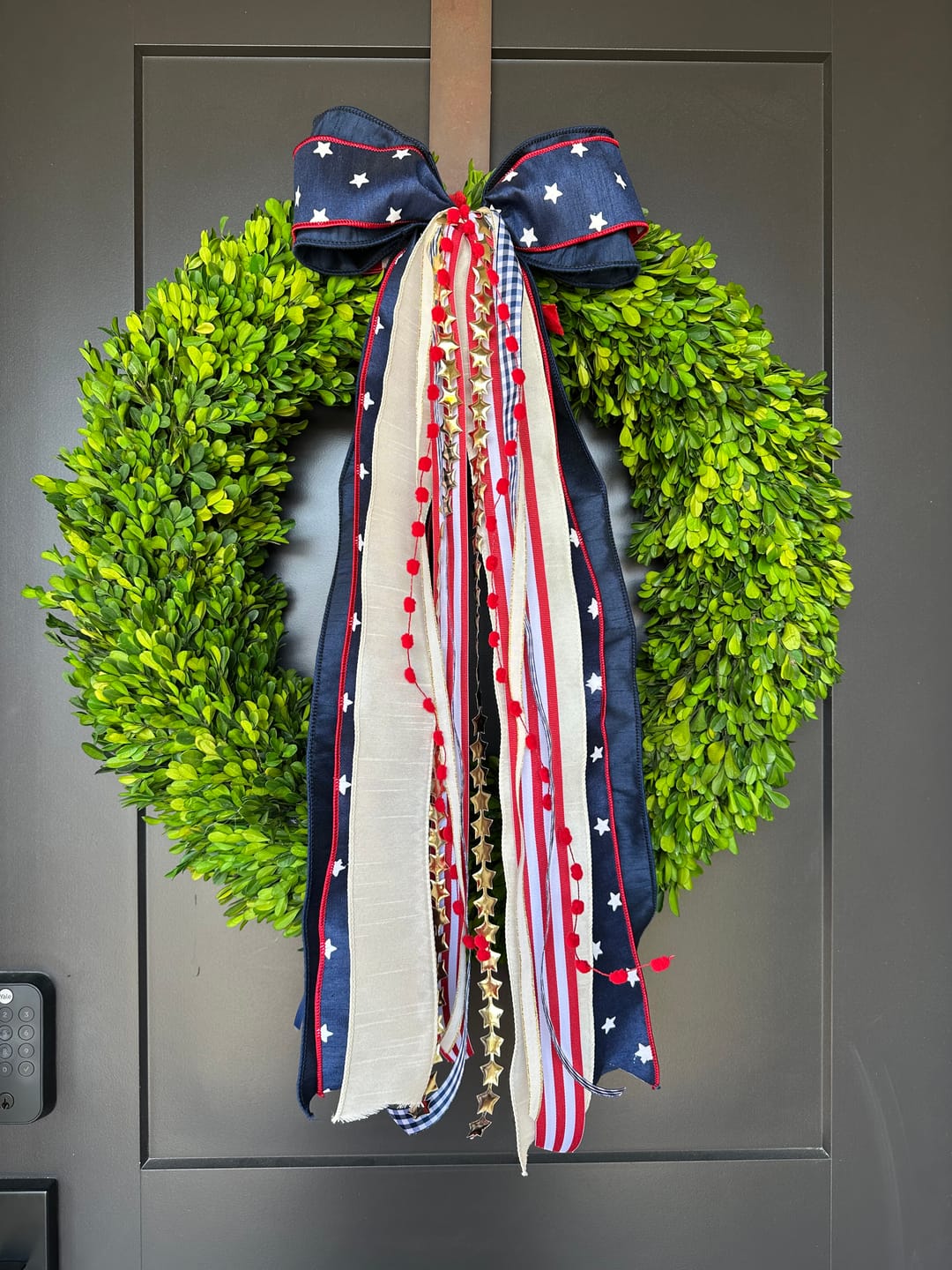 Customer photo review of Old Glory Wreath Ribbon