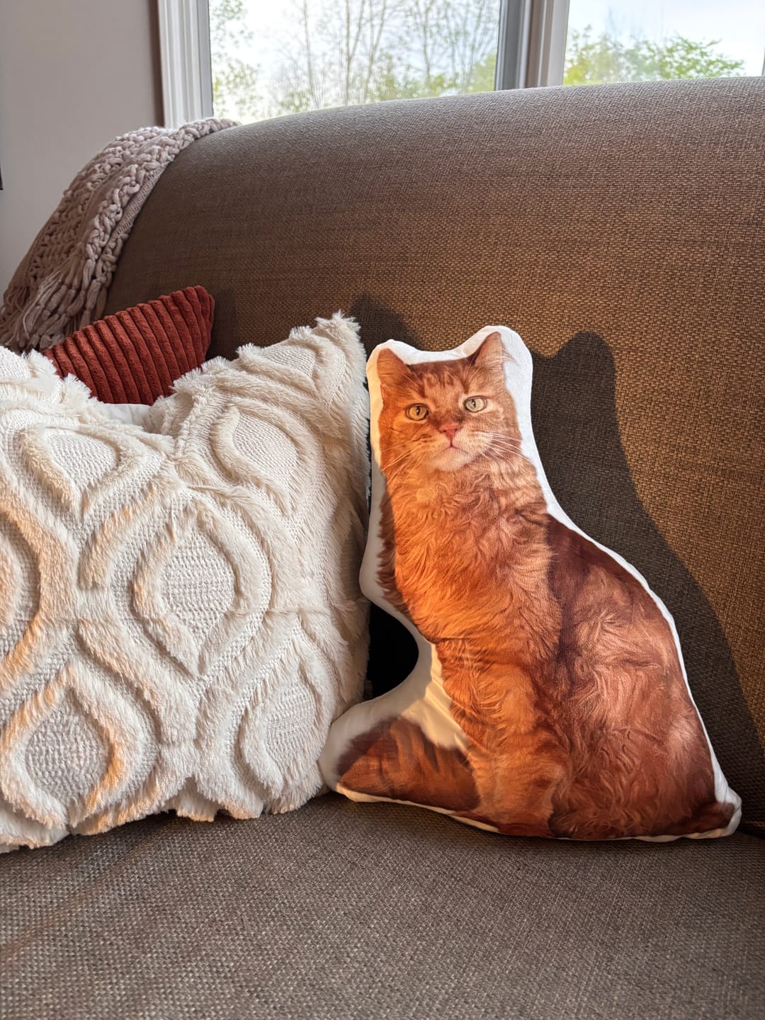 Customer photo review of Custom Shaped Pillow with Loved One Picture of Person/Pet Personalized 3d Photo Pillow