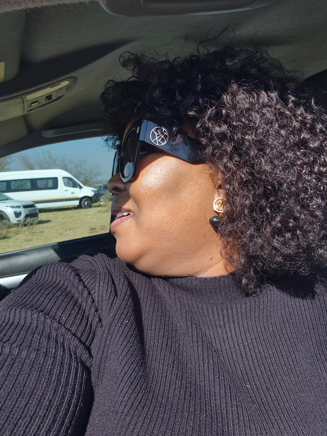 Customer photo review of Black Era Adore Gold Earrings