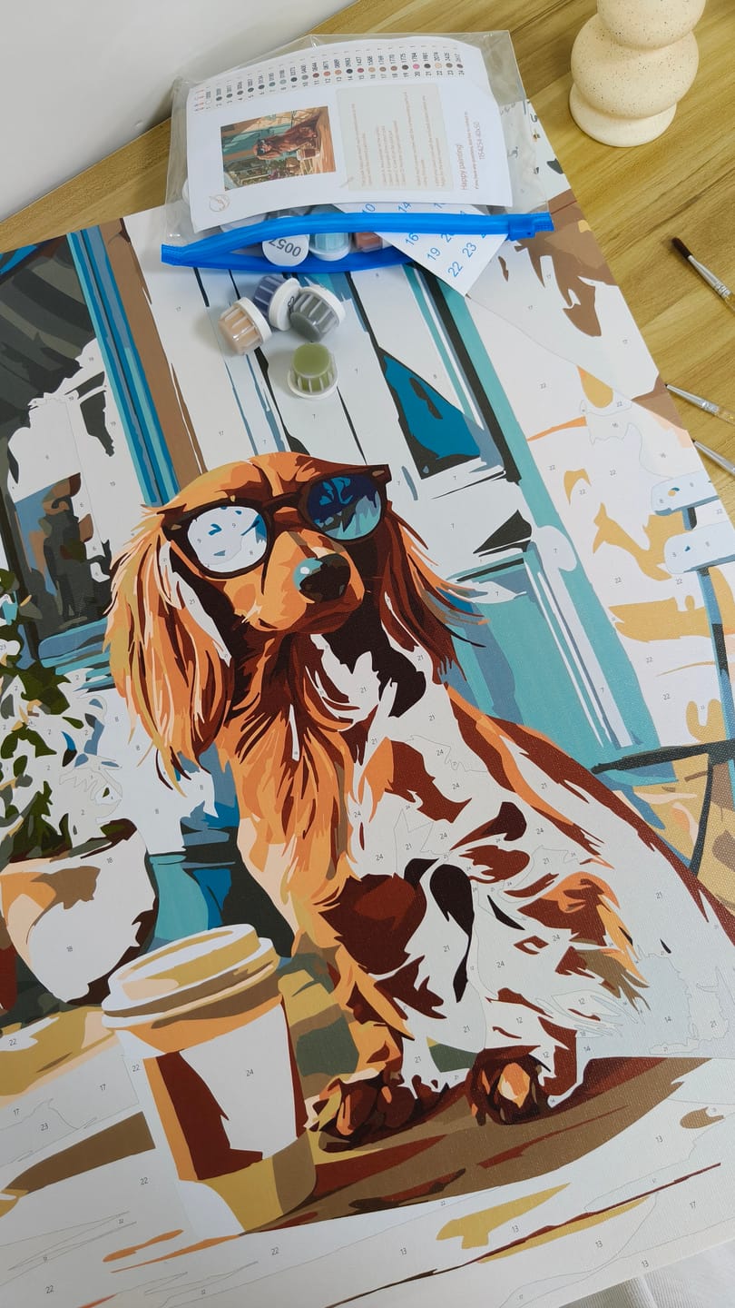 Customer photo review of Cool Dog | Paint by Number