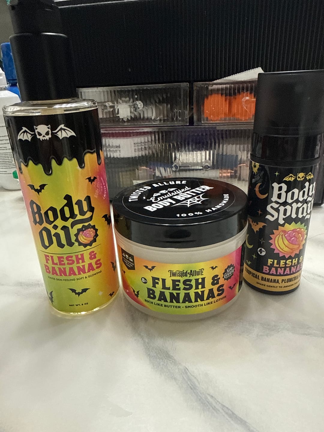 Customer photo review of Flesh & Bananas Body Oil