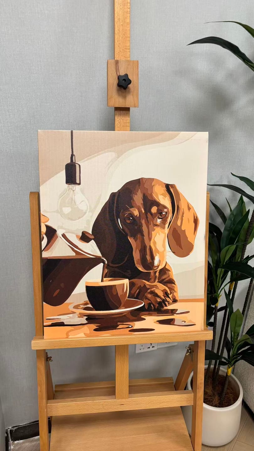 Customer photo review of Dachshund Brew | Paint by Number